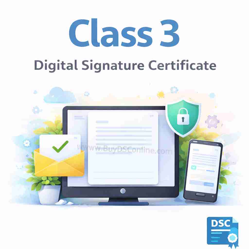 Class 3 DSC – Sign / Encryption / Individual / Organization
